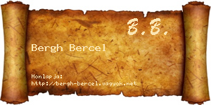 Bergh Bercel névjegykártya